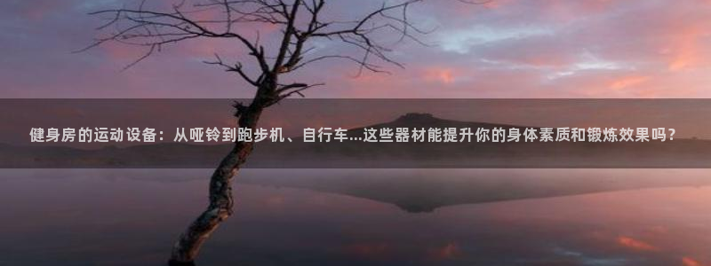 凯捷体育平台是正规平台吗：健身房的运动设备：从哑铃到